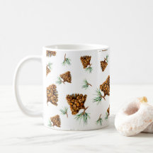 Rustic Pine Cone Forest Mug – Nature-Inspired Desi