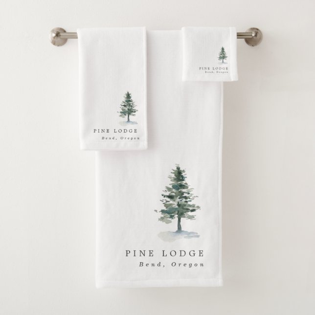 Rustic Pine Tree Motel Business Guest (En situation)