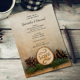 Rustic Pines Woodland Wedding Invitation Einladung