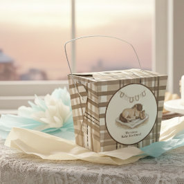 Rustic Plaid Little Cowboy Geschenkschachtel