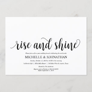 Rustic Post Mariage Brunch Invitation Card