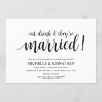 Rustic Post Mariage Brunch Invitation Card