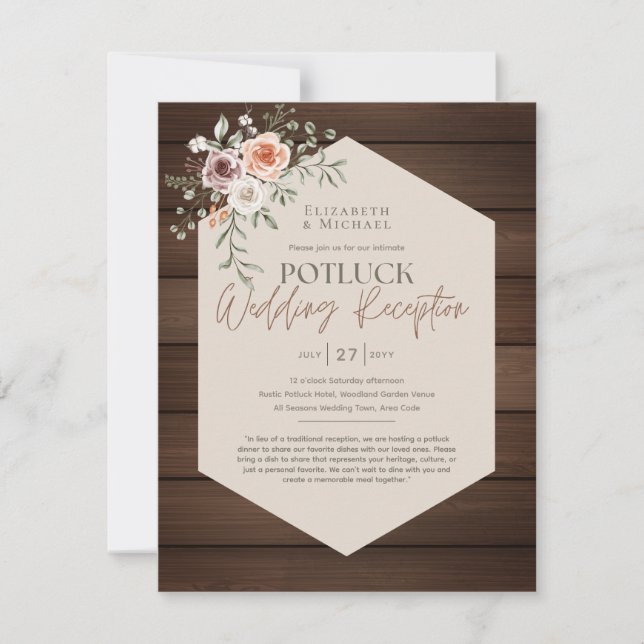 Rustic POTLUCK Wedding Template Guide (Vorderseite)