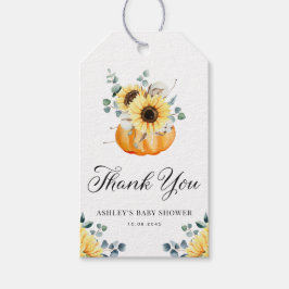 Rustic Pumpkin and Sunflower Baby Dusche Vielen Da Geschenkanhänger