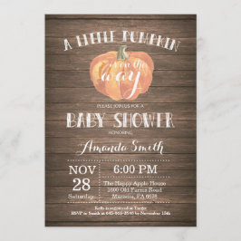 Rustic Pumpkin Fall Baby Shower Einladungskarte