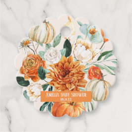 Rustic Pumpkin Fall Blumendusche Baby Baby Dusche Geschenkanhänger