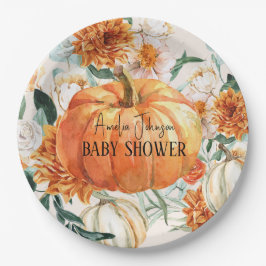 Rustic Pumpkin Fall Blumendusche Baby Baby Dusche Pappteller