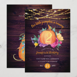 Rustic Pumpkin JEDER Geburtstag Wasserfarbe FALL M Einladung