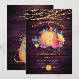 Rustic Pumpkin JEDER Geburtstag Wasserfarbe FALL M Einladung