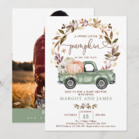 Rustic Pumpkin Lieferwagen Truck Sage Green Baby D
