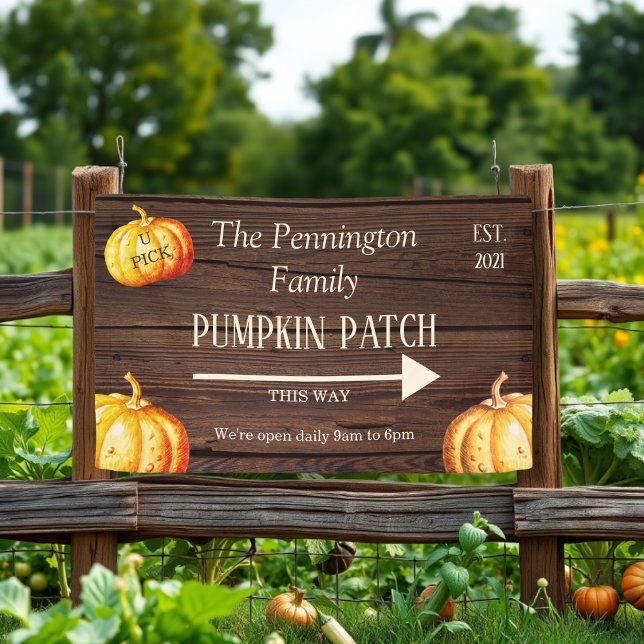 Rustic Pumpkin Patch Farm Business Banner (Von Creator hochgeladen)