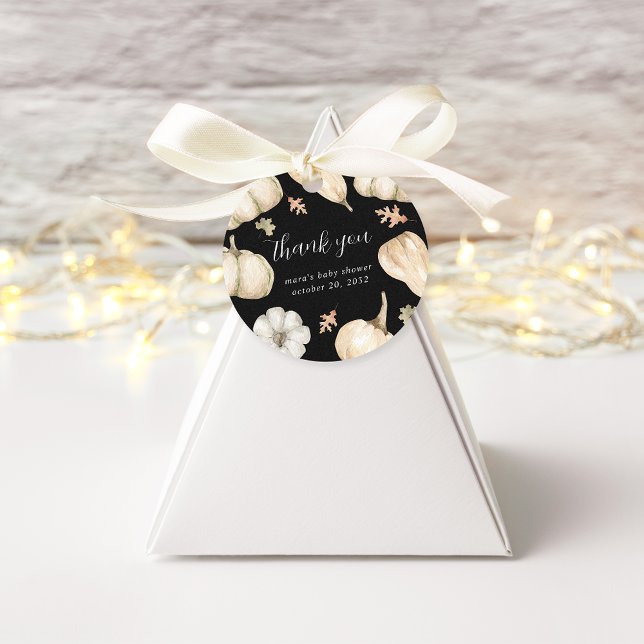 Rustic Pumpkins Fall Baby Dusche Vielen Dank Geschenkanhänger (Von Creator hochgeladen)