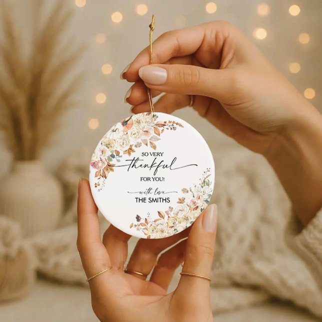 Rustic Pumpkins Thanksgiving Dinner Ornament  (Von Creator hochgeladen)