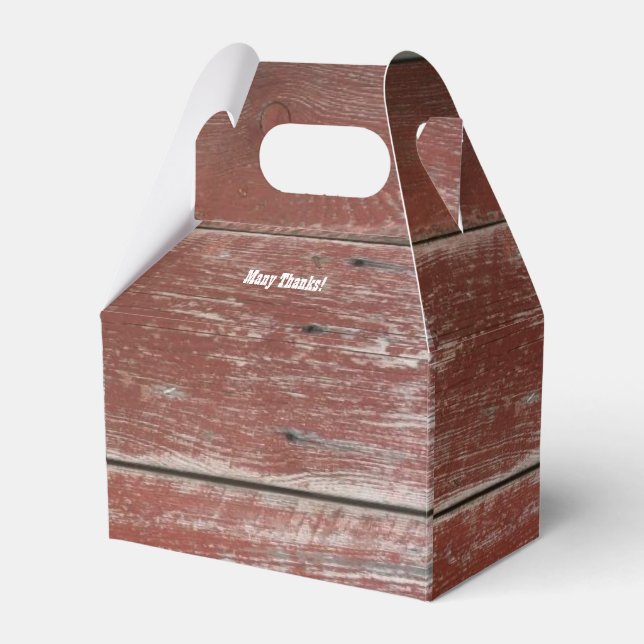 Rustic Red Barn Wood Personalisiert Gevor Box Geschenkschachtel (Vorderseite)
