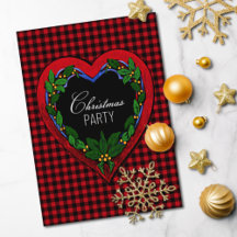 Rustic Red Heart Christmas Party
