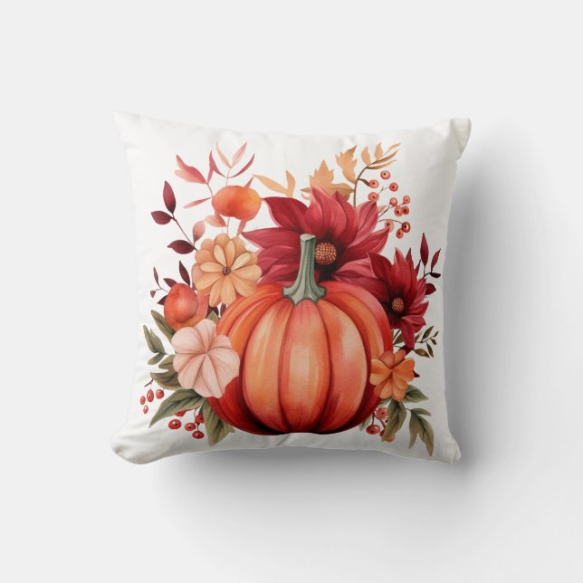 Rustic Red Pumpkin Zuhause Sweet Zuhause Kissen (Vorderseite)