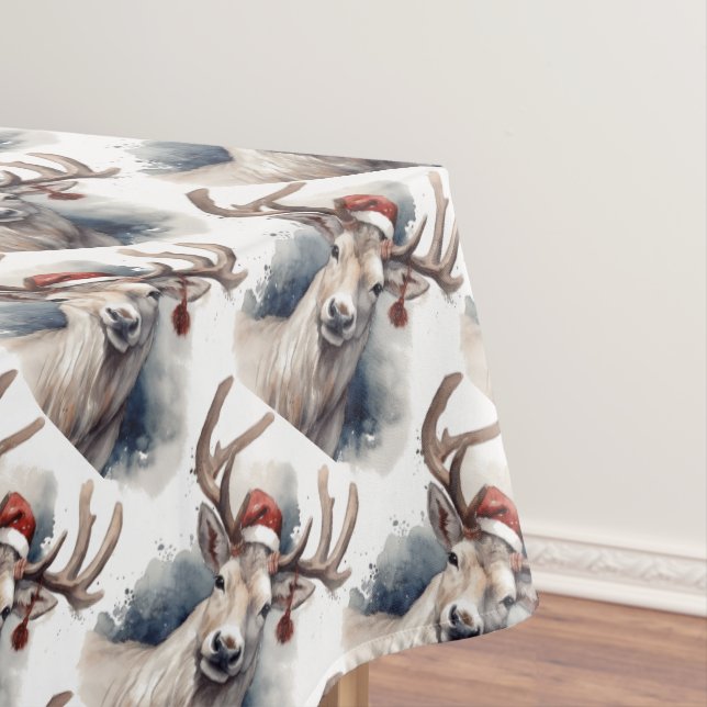Rustic Reindeer Christmas Tischdecke (Beispiel)