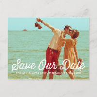 Rustic Retro Typographie Enregistrer la date Carte