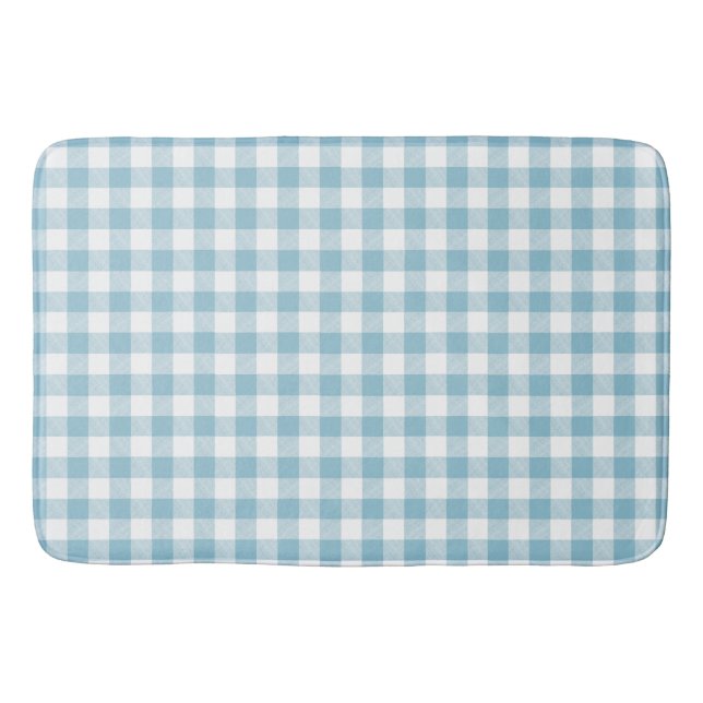 Rustic River Blue Buffalo Check Badematte (Vorderseite)