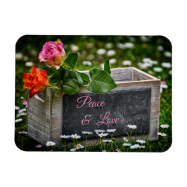 Rustic Roses and Daisies *Customize* Magnet