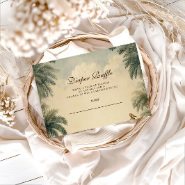 Rustic Safari Friends Baby Shower Diapper Raffle Begleitkarte