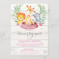 Rustic Safari Jungle Girl Baby Dusche by Mail