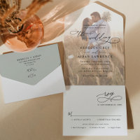 Rustic Sage Green Photo Wedding