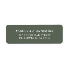 Rustic Sage Green Wedding Return Label