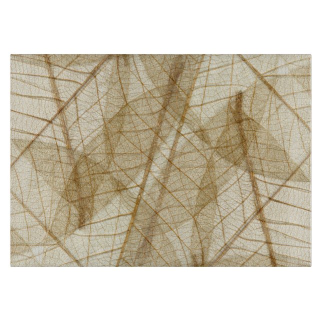 Rustic Sheer Cream Lace Blätter Schneidebrett (Vorderseite)