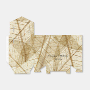 Rustic Sheer Cream Lace Blätter Wedding Geschenkschachtel