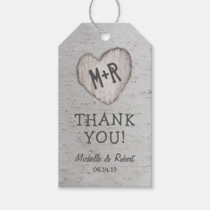Rustic Silver Birch Tree Gastgeschenk Hochzeit Vie Geschenkanhänger