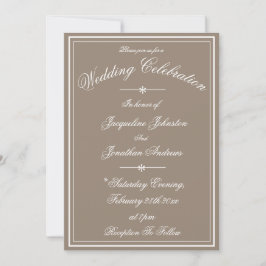 Rustic Simple Script Name Chic Stone Wedding  Einladung