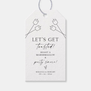 Rustic S'mores Mariage Favor Étiquette Marshmallow