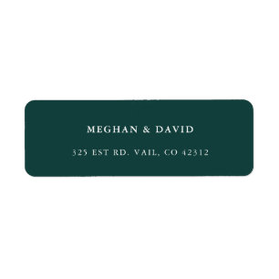 Rustic Solid Hunter Green Mariage Étiquette