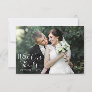 Rustic Southern Cotton & Wood Wedding Vielen Dank Dankeskarte