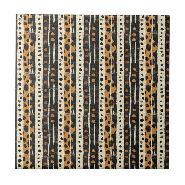 Rustic Southwestern Stripe Pattern (3) Fliese (Vorderseite)