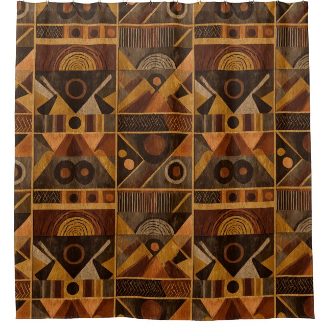 Rustic Southwestern Stripe Pattern (4) Duschvorhang (Vorderseite)