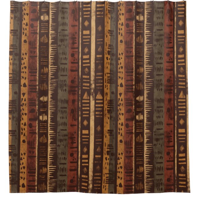 Rustic Southwestern Stripe Pattern (5) Duschvorhang (Vorderseite)