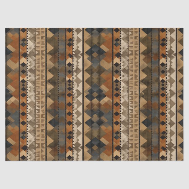 Rustic Southwestern Stripe Pattern (6) Seidenpapier (Vorderseite)