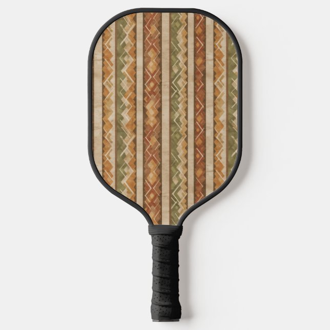 Rustic Southwestern Stripe Pattern (7) Pickleball Schläger (Vorderseite)