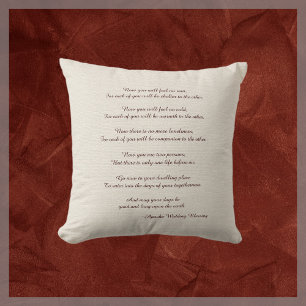 Rustic Square Pillow Apache Blessing Wedding Gesch Kissen