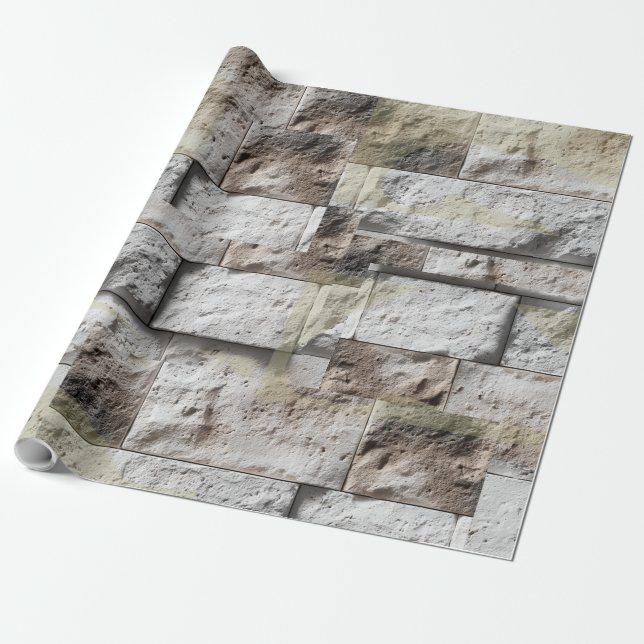 Rustic Stone Travertine Backsplash  Geschenkpapier (Ungerollt)