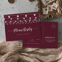 Rustic String Lights Burgundy Menü Auswahl UAWG