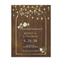 Rustic String Lights Gold Arch Magnolia