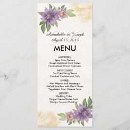 Rustic Summer aesthetic Wildflower Wedding Menükarte