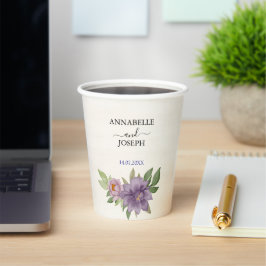 Rustic Summer aesthetic Wildflower Wedding Pappbecher