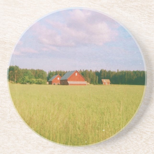 Rustic summer field, Helsingia, Sweden Getränkeuntersetzer (Vorne)