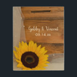 Rustic Sunflower and Bridal Veil Country Wedding Holzwanddeko<br><div class="desc">Customize the charming Rustic Sunflower and Veil Country Wedding Wood Canvas with the personal names of the bride and groom and specific marriage ceremony date. This casual yet classy custom ranch style wedding wood canvas keepsake features a quaint floral photograph of a yellow sunflower blossom and white bridal veil with...</div>