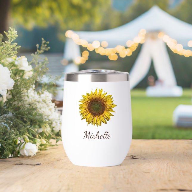 Rustic Sunflower Boho Botanical Personalized (Hochzeit (gedreht))
