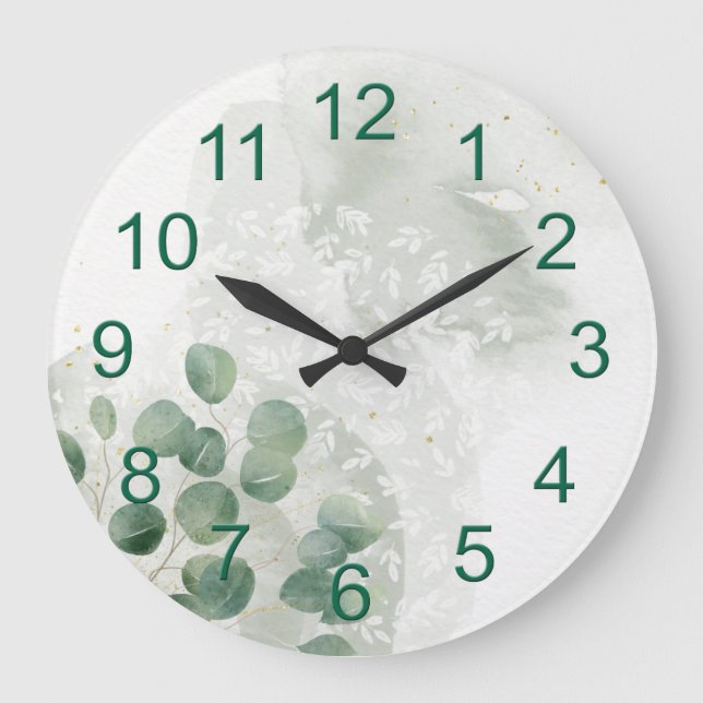 Rustic Sunflower Home Decor Large Clock Große Wanduhr (Vorderseite)